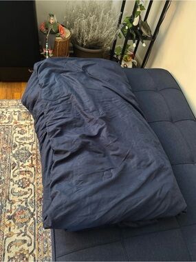 Navy Blue Duvet Cover - Modern Solid Bedding